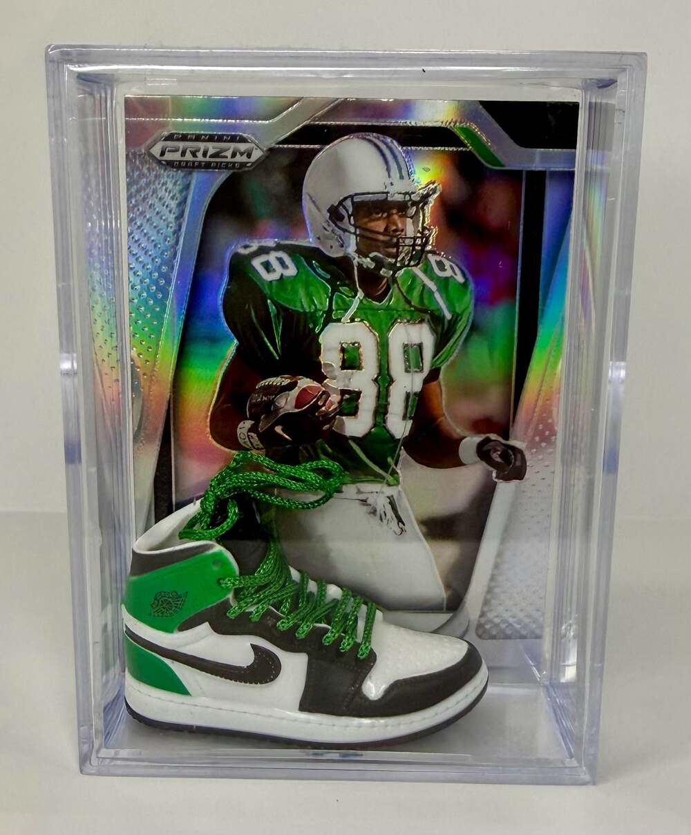 Randy Moss 2025 Panini Prizm Draft Picks #181 Football Card in Shadowbox Vikings